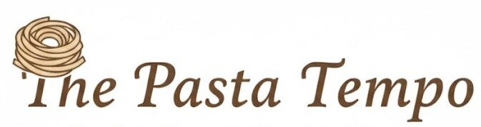 The Pasta Tempo logo featuring a stylized pasta nest icon with the tagline Sunday Simmer, Monday Speed.